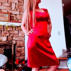 Valentine’s Day satin dress <3